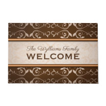 Elegante klassische blühen Brown-Beige-Monogramm