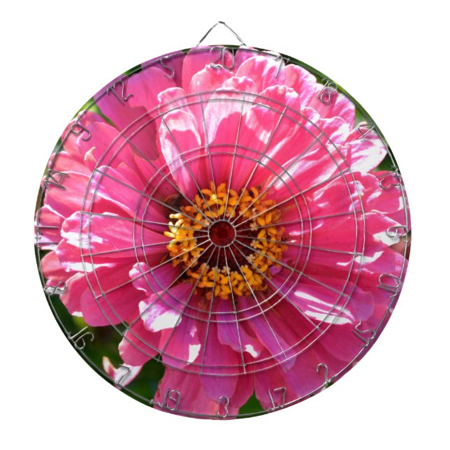 Elegante klassische Blume mit rosa Blumen Dartscheibe (vorne)