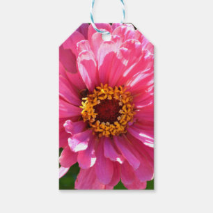 Elegante klassische Blume mit rosa Blumen Geschenkanhänger