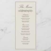 Elegante klassische Blumenrand-Hochzeitsmenü