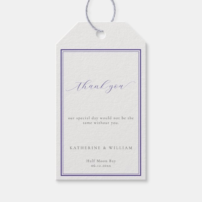 Elegante klassische Doppelrahmen-Hochzeit der Mari Geschenkanhänger (Vorderseite)