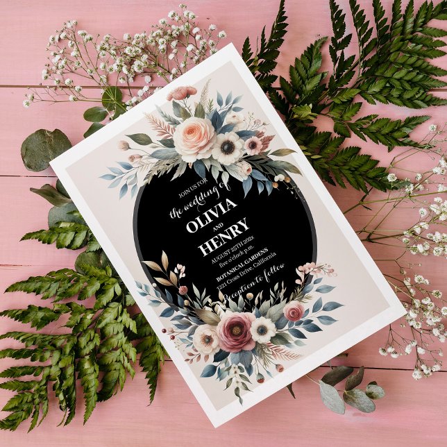 Elegante klassische, florale Rustikale Hochzeitsei Einladung (Von Creator hochgeladen)