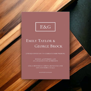 Elegante klassische formale Monogramm Moderne Hoch Einladung