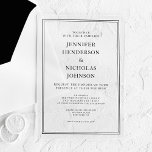 Elegante klassische formale Schwarz-Weiß-Hochzeit Acryleinladungen<br><div class="desc">Elegante klassische formale Schwarz-Weiß-Hochzeit klare akryllische Einladungen.</div>