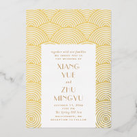 Elegante klassische goldene asiatische Hochzeit. C