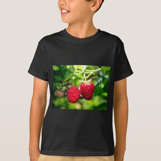 Elegante klassische Himbeeren T-Shirt (Vorderseite)