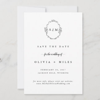 Elegante klassische Hochzeit - Save-the-Date-Karte Save The Date