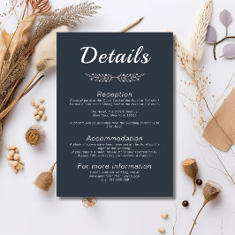 Elegante klassische Hochzeit und Blush Begleitkarte