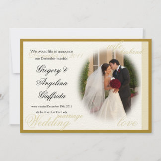 Elegante klassische Hochzeitsankündigung Ankündigung