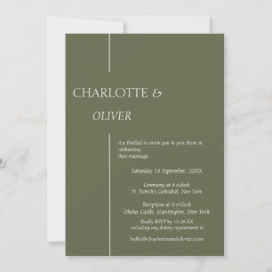 Elegante klassische Hochzeitseinladungsvorlage Des Einladung
