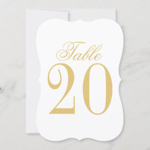 Elegante klassische Hochzeitstisch-Nummer Einladung