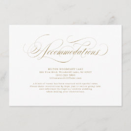 Elegante klassische Hochzeitsunterkünfte Begleitkarte
