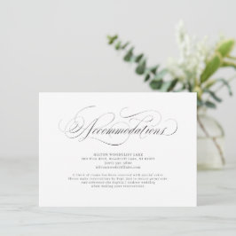 Elegante klassische Hochzeitsunterkünfte Begleitkarte
