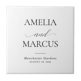 Elegante klassische Kalligrafie-Hochzeitsschrift Fliese