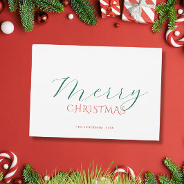 Elegante klassische Kalligrafie-Schrift-Weihnachts Feiertagskarte