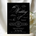 Elegante klassische Kalligraphie | Schwarze Krawat Einladung<br><div class="desc">Formal,  elegant und beeindruckend - Sammlung/Suite finden *Bitte kontaktieren Sie mich,  wenn Sie Hilfe bei Design oder anderen Designs / Farboptionen benötigen</div>