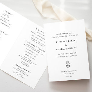 Elegante klassische katholische Hochzeit Programm
