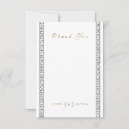 Elegante klassische klassische Hochzeit Dankeschön Dankeskarte