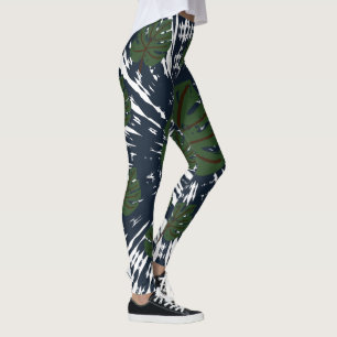 Elegante klassische Krawatte & Dye Leaf Leggings