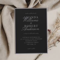 Elegante klassische matte schwarze Hochzeit im Sti
