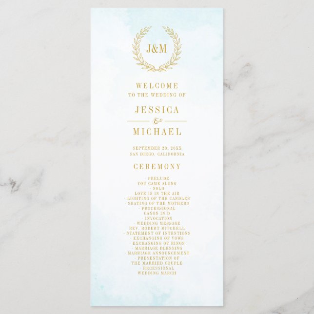 Elegante klassische Minimalistische Monogramm Türk Programm (Vorderseite)