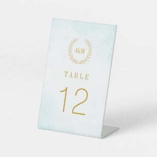 Elegante klassische Minimalistische Monogramm Türk Sockelschild
