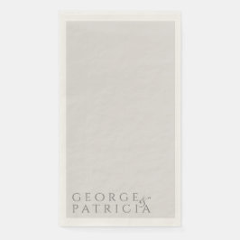 Elegante klassische moderne Typografie Gray Weddin Serviette