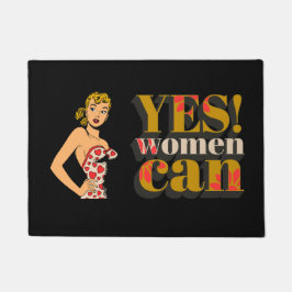 Elegante klassische Retro Lady Ja Weiblich kann sc Fußmatte