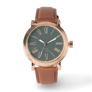 Elegante klassische römische Ziffern Vatertag Armbanduhr