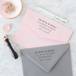 Elegante Klassische Rücksendeadresse Permastempel