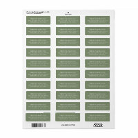 Elegante klassische Sage Green Rücksendeadresse