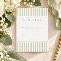 Elegante klassische Salbei-Streifen-Monogramm-Brau