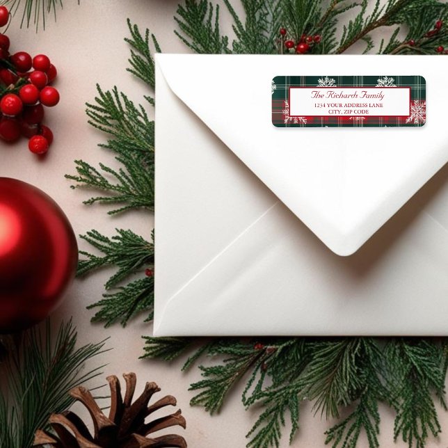 Elegante klassische Schneeflocken Holiday Winter Z (Elegant Classic Snowflakes Holiday winter return Label)