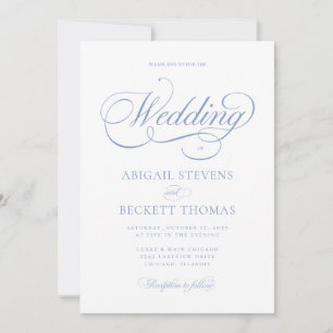 Elegante klassische Schrift Hochzeit Einladung