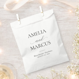 Elegante klassische Schrift Kalligrafie Hochzeit Geschenktütchen