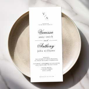 Elegante klassische Schwarz-Weiß-Hochzeit Einladung