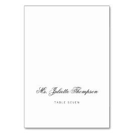Elegante, klassische Script Vintage Hochzeit Platz Tischnummer