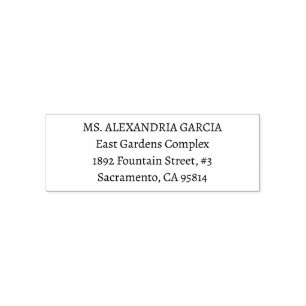 Elegante klassische Serif-Rücksendeadresse Permastempel