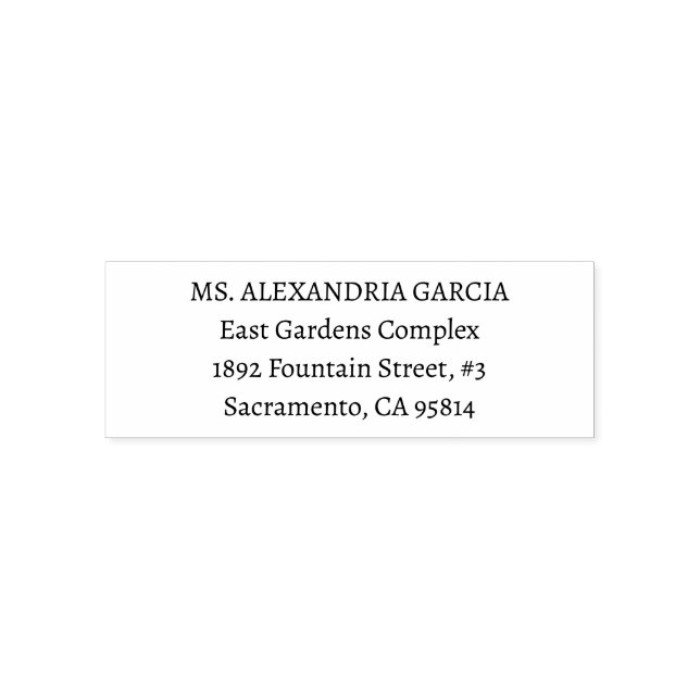 Elegante klassische Serif-Rücksendeadresse Permastempel (Design)