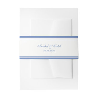 Elegante klassische staubblaue Rahmen-Hochzeit Einladungsbanderole