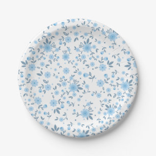 Elegante klassische Vintage BlumenDitsy Pappteller