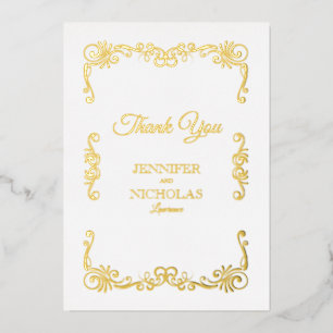 Elegante klassische Vintage feierliche Hochzeit Folieneinladung