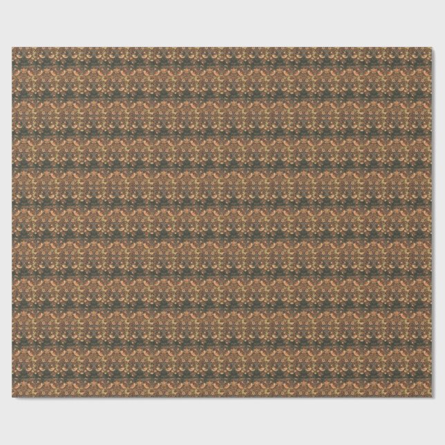 Elegante Klassische Vögel William Morris  Geschenkpapier (Flach)