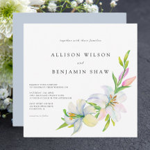 Elegante klassische Wasserfarben-Blumen-Hochzeitse