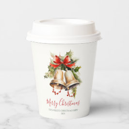 Elegante klassische Weihnachtscremes - Rot & Grün Pappbecher