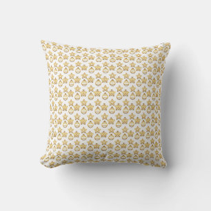 Elegante kleine goldene Weihnachts-Vektoren auf We Kissen