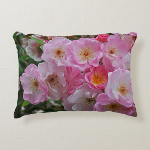 Elegante kleine rosa Rosen Dekokissen