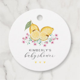 Elegante Kleine Süsse Lemon Citrus Baby Dusche Geschenkanhänger