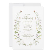 Elegante Kleine Wildblume Rustic Boho Baby Shower