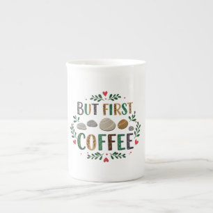 Elegante Knochen-China Tasse für Kaffeeliebhaber